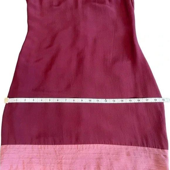 Euc Guess by Marciano 100% silk dress, plum/dusty rose colour, size Small. - Picture 10 of 12